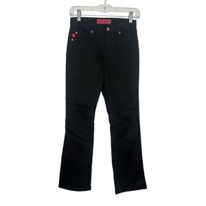 Vintage Hot Kiss Women’s 1 Black Flare Jeans Low Rise Y2K
